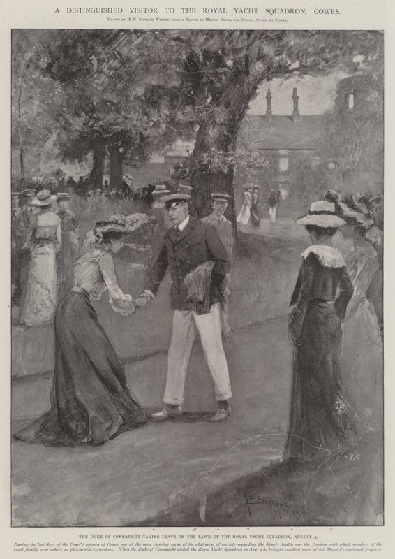 Dostojny gość Królewskiej Eskadry Jachtowej, Cowes autorstwa Henry Charles Seppings Wright