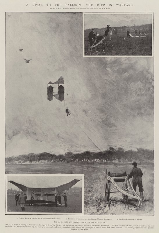 Rywal balonu, latawiec w wojnie autorstwa Henry Charles Seppings Wright