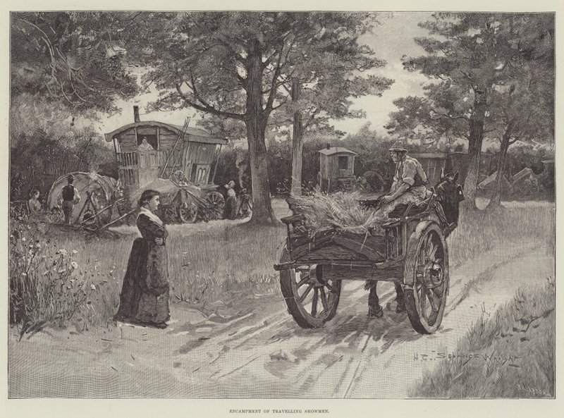 Obozowisko wędrownych showmanów autorstwa Henry Charles Seppings Wright