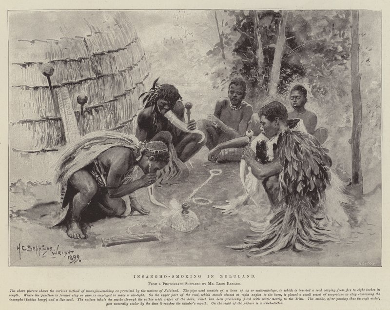 Palenie Insangho w Zululand autorstwa Henry Charles Seppings Wright