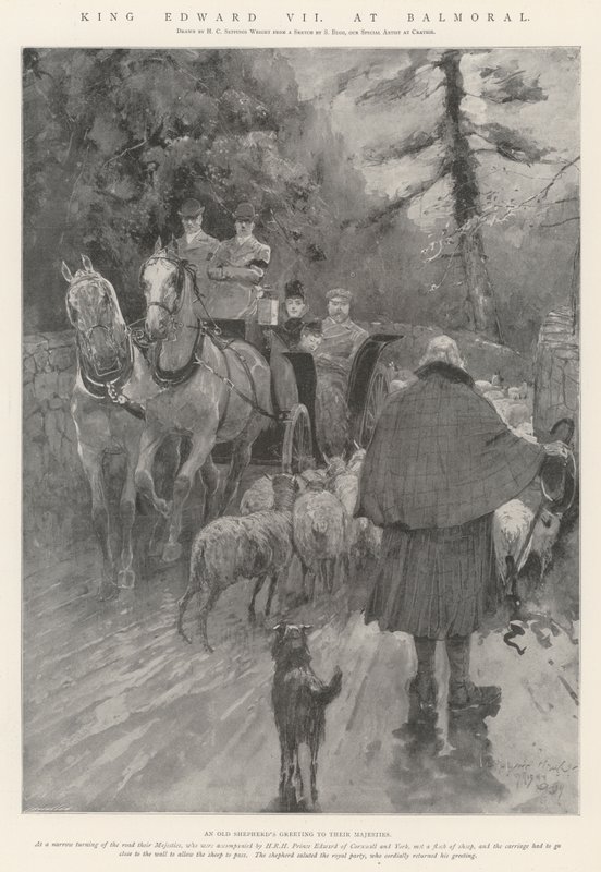 Król Edward VII w Balmoral autorstwa Henry Charles Seppings Wright