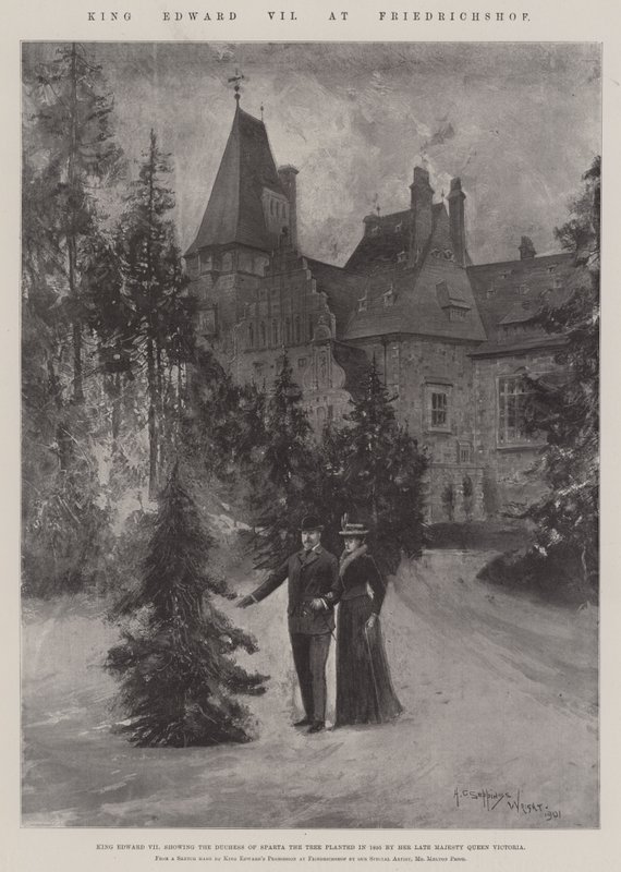 Król Edward VII w Friedrichshof autorstwa Henry Charles Seppings Wright