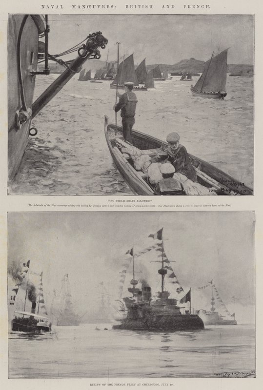 Manewry morskie, brytyjskie i francuskie autorstwa Henry Charles Seppings Wright