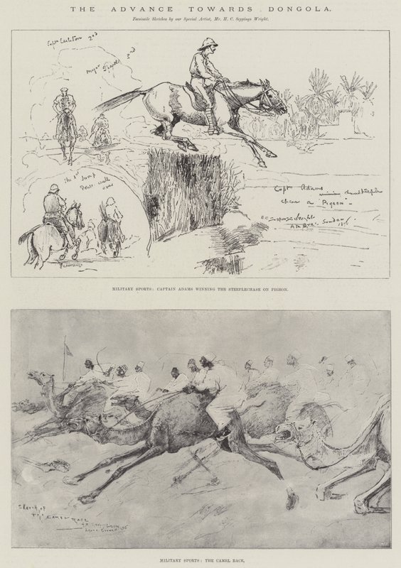 Natarcie w kierunku Dongoli autorstwa Henry Charles Seppings Wright