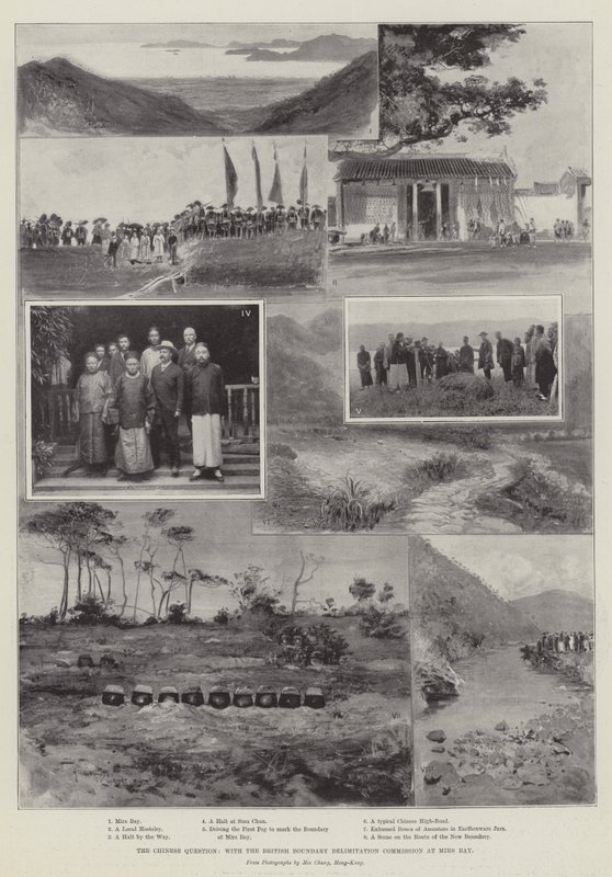 Kwestia chińska z brytyjską komisją ds. wyznaczania granic w Mirs Bay autorstwa Henry Charles Seppings Wright