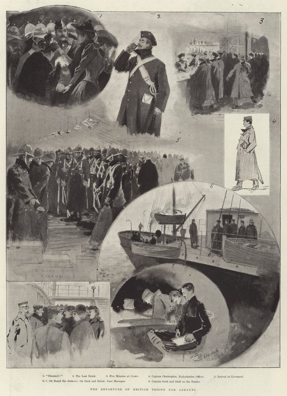 Wyjazd wojsk brytyjskich do Aszanti autorstwa Henry Charles Seppings Wright