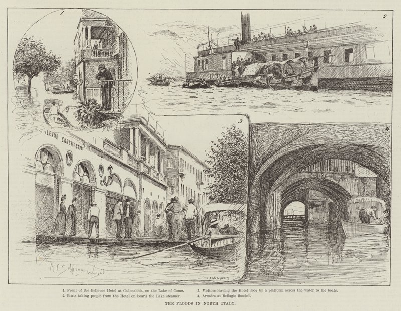 Powodzie w północnych Włoszech autorstwa Henry Charles Seppings Wright