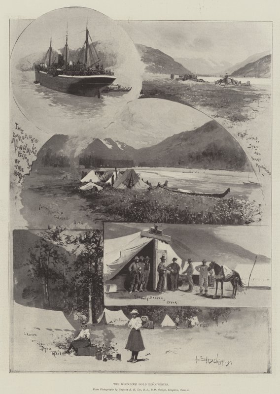 Odkrycia złota w Klondike autorstwa Henry Charles Seppings Wright