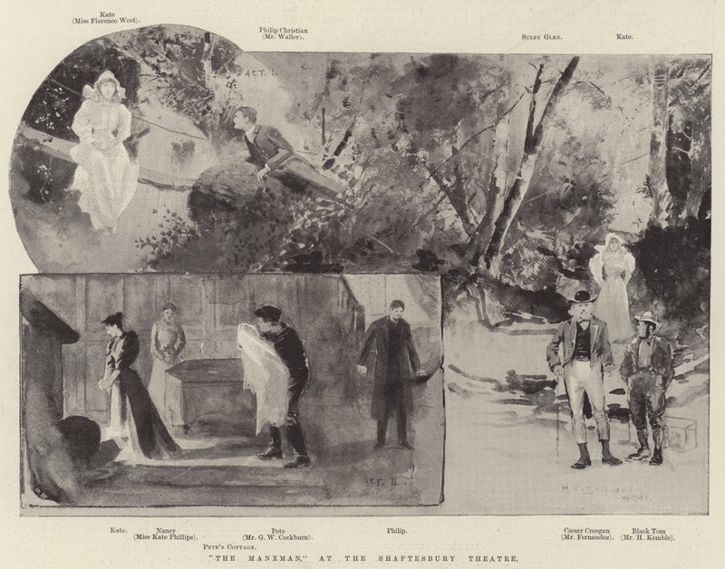 Manxman w teatrze Shaftesbury autorstwa Henry Charles Seppings Wright