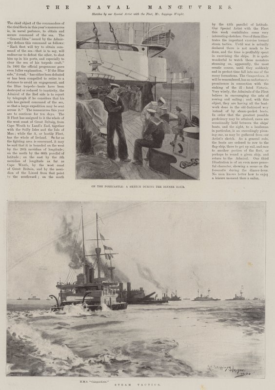 Manewry morskie autorstwa Henry Charles Seppings Wright