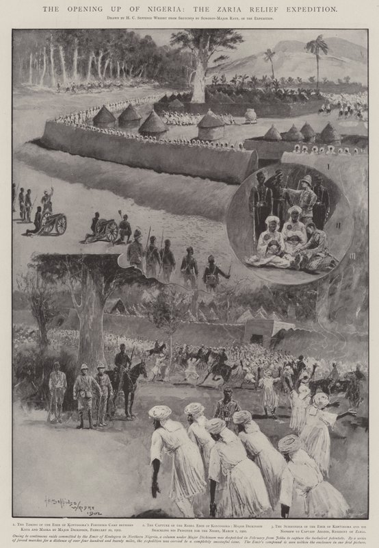 Otwarcie Nigerii, wyprawa z pomocą dla Zarii autorstwa Henry Charles Seppings Wright