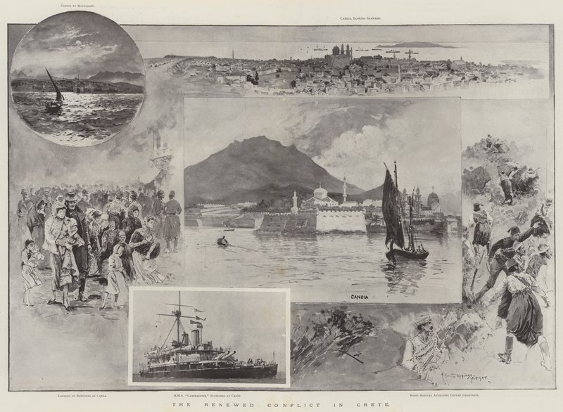 Odnowiony konflikt na Krecie autorstwa Henry Charles Seppings Wright