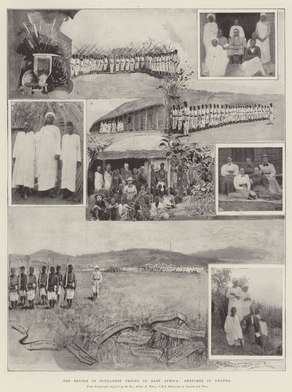 Bunt wojsk soudańskich w Afryce Wschodniej, Szkice w Ugandzie autorstwa Henry Charles Seppings Wright