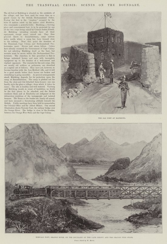 Kryzys w Transwalu, Sceny na granicy autorstwa Henry Charles Seppings Wright