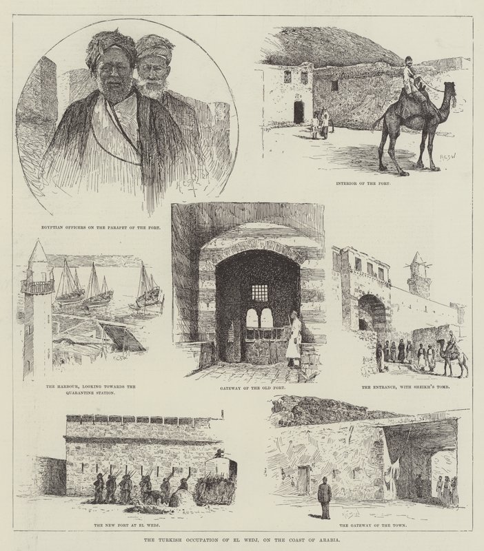 Turecka okupacja El Wedj na wybrzeżu Arabii autorstwa Henry Charles Seppings Wright