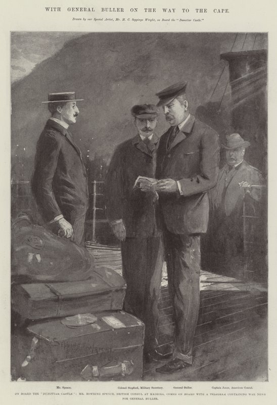 Z generałem Bullerem w drodze na przylądek autorstwa Henry Charles Seppings Wright