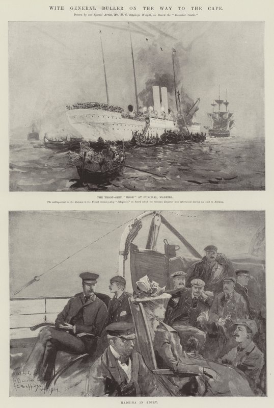 Z generałem Bullerem w drodze na Przylądek autorstwa Henry Charles Seppings Wright