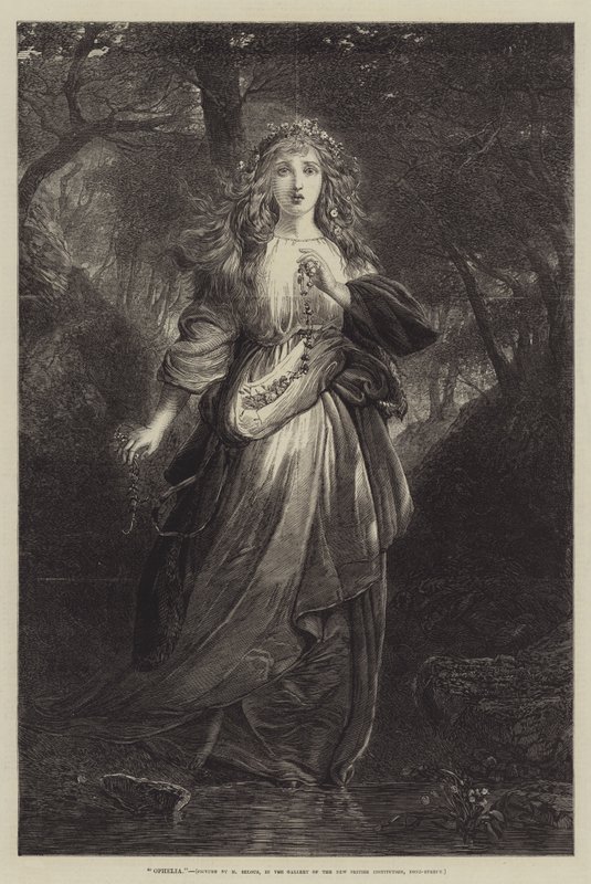 Ofelia autorstwa Henry Courtney Selous