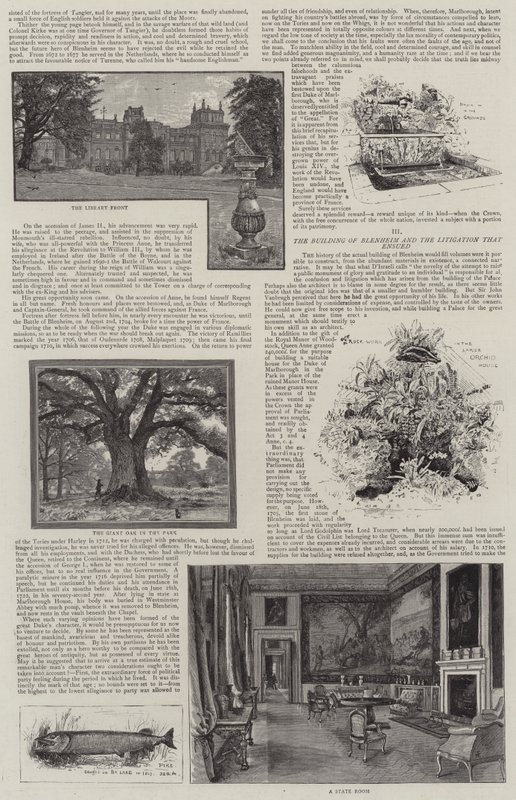 Ilustrowany pałac Blenheim autorstwa Henry Edward Tidmarsh