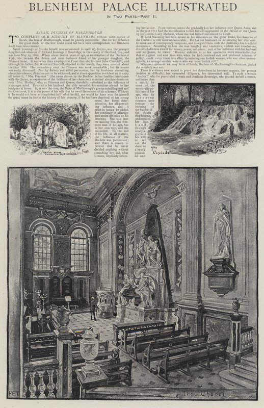 Ilustrowany pałac Blenheim autorstwa Henry Edward Tidmarsh