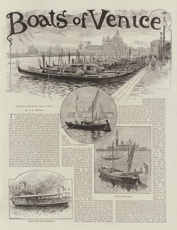 Łodzie Wenecji autorstwa Henry Edward Tidmarsh