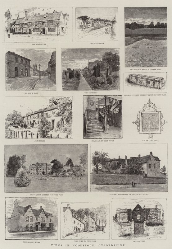 Widoki w Woodstock, Oxfordshire autorstwa Henry Edward Tidmarsh
