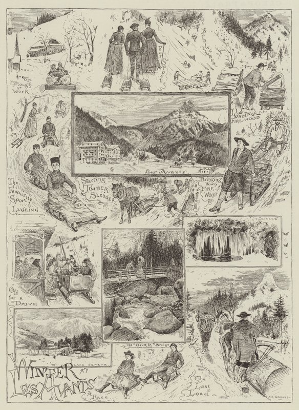 Zima w Les Avants autorstwa Henry Edward Tidmarsh