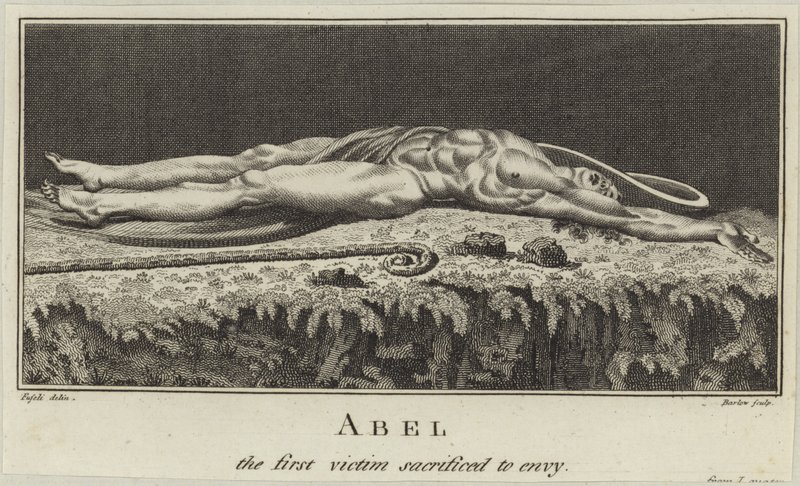 Abel, pierwsza ofiara poświęcona zazdrości autorstwa Johann Heinrich Füssli
