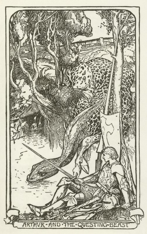 Artur i Questing-Bestia autorstwa Henry Justice Ford