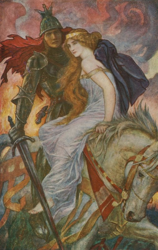Lancelot Niedźwiedzie z Guenevere autorstwa Henry Justice Ford