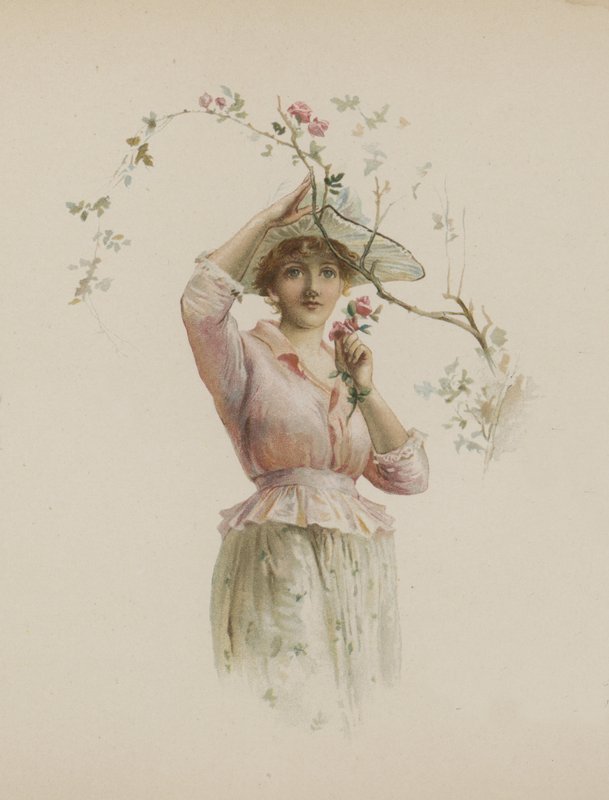 Czerwona, czerwona róża (chromolitho) autorstwa Henry Marriott Paget