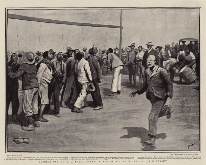 Bobbing for Buns, nowe wydarzenie w sporcie w Richmond, Cape Colony autorstwa Henry Marriott Paget