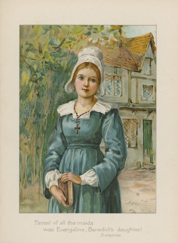 Najpiękniejszą ze wszystkich pokojówek była Evangeline, córka Benedykta (chromolitho) autorstwa Henry Marriott Paget