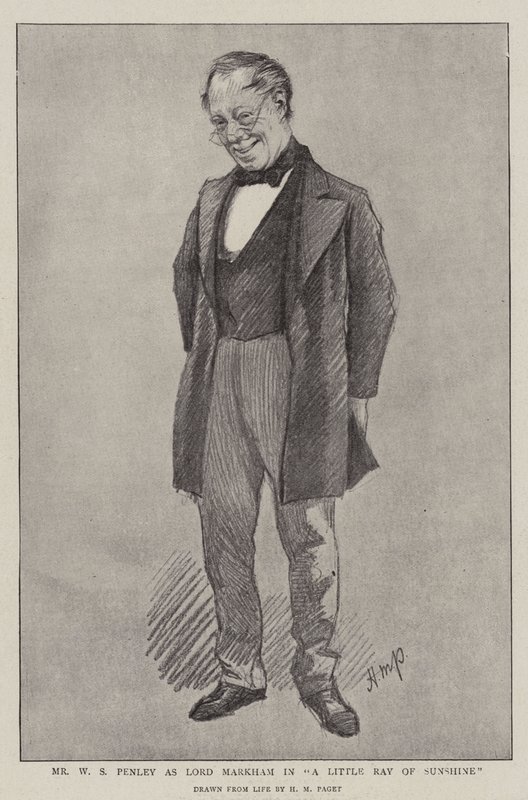Pan W S Penley jako Lord Markham w A Little Ray of Sunshine autorstwa Henry Marriott Paget