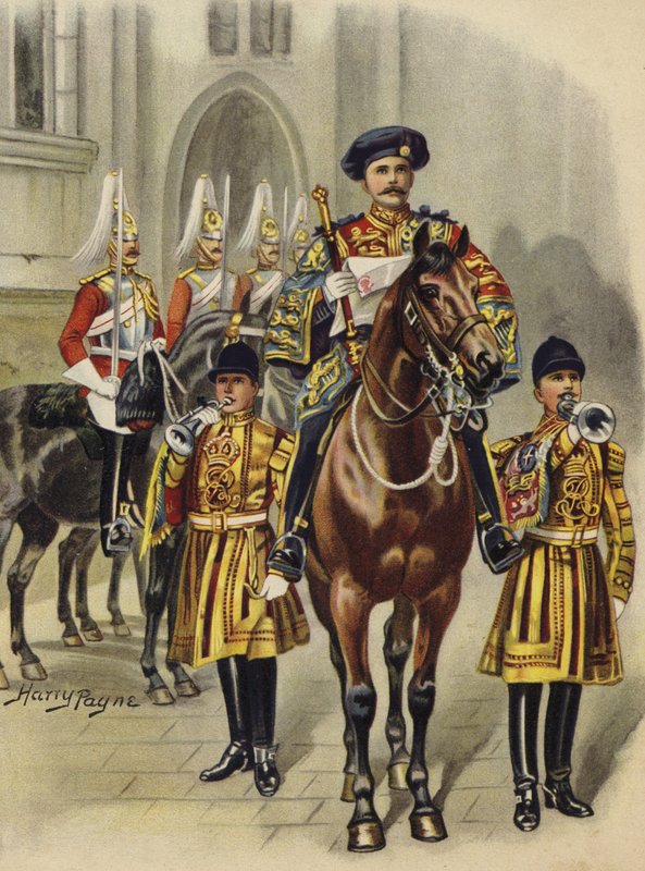 Ogłoszenie Jerzego V królem Anglii, 1910 (chromolit) autorstwa Henry Payne