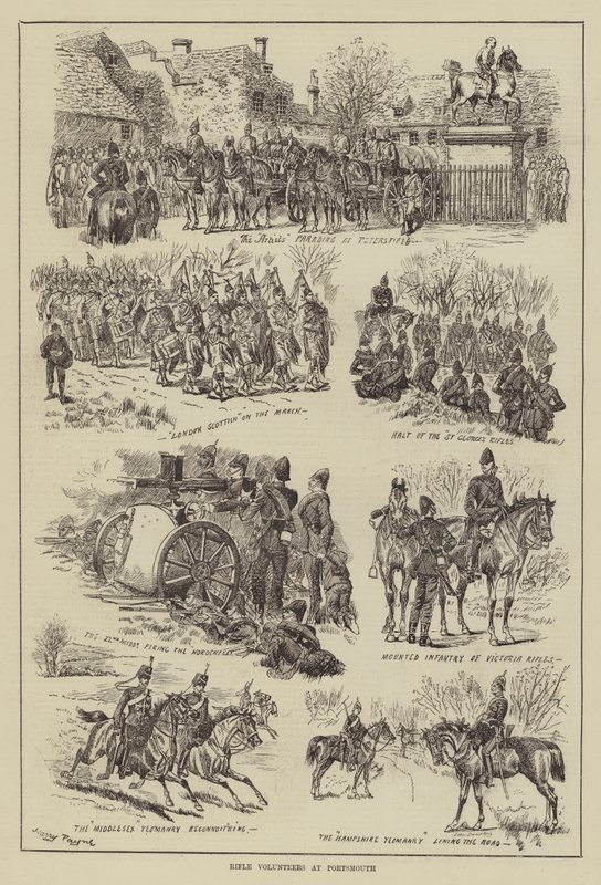 Strzelcy wolontariusze w Portsmouth autorstwa Henry Payne