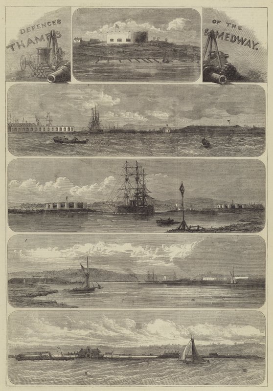 Obrona Tamizy i Medway autorstwa Henry Spernon Tozer