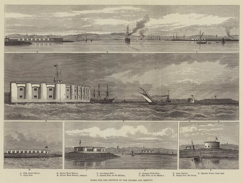 Forty obrony Tamizy i Medway autorstwa Henry Spernon Tozer