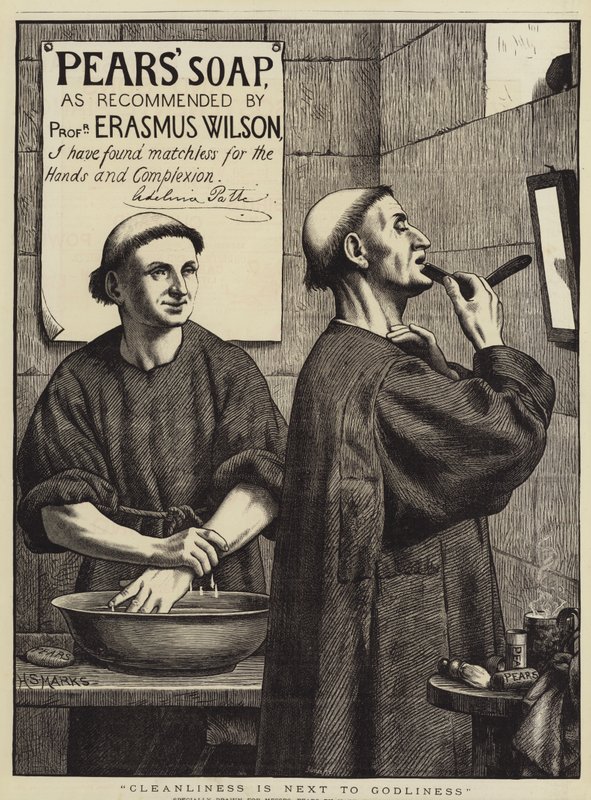 reklama, mydło gruszkowe autorstwa Henry Stacey Marks