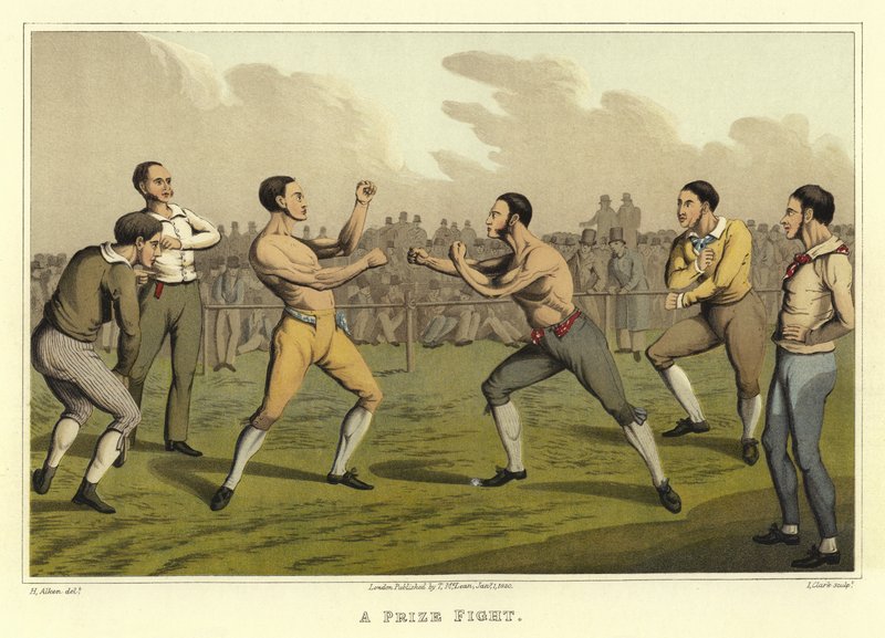 Walka o nagrodę (chromolitho) autorstwa Henry Thomas Alken
