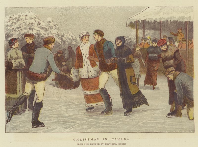 Boże Narodzenie w Kanadzie (chromolitho) autorstwa Henry Towneley Green
