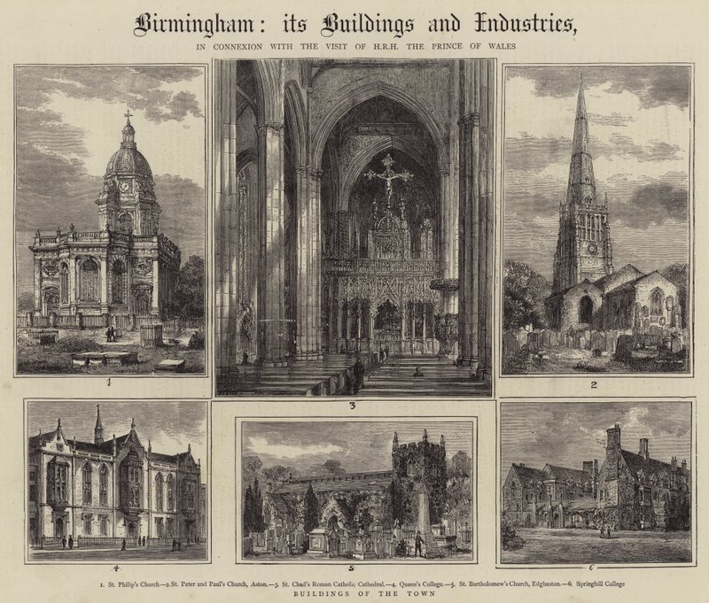 Birmingham, jego budynki i przemysł autorstwa Henry William Brewer
