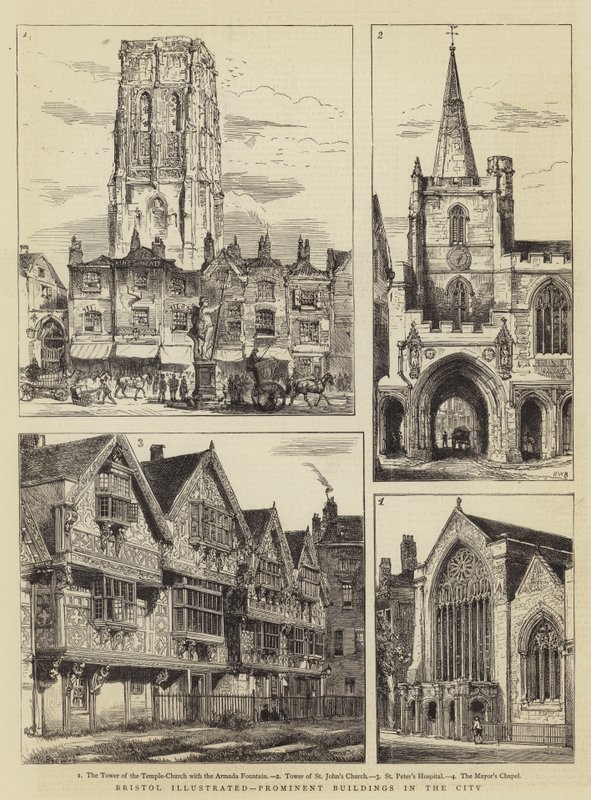 Bristol Illustrated, Wybitne Budynki w Mieście autorstwa Henry William Brewer