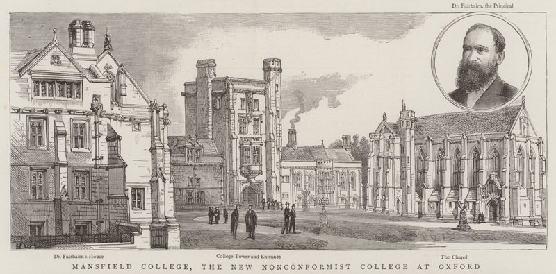 Mansfield College, New Nonconformist College w Oksfordzie autorstwa Henry William Brewer