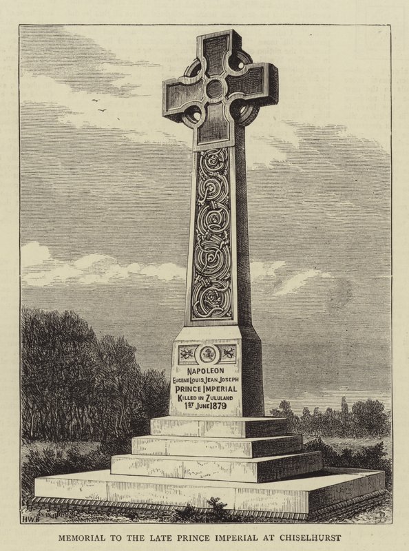 Pomnik zmarłego księcia Imperial w Chiselhurst autorstwa Henry William Brewer