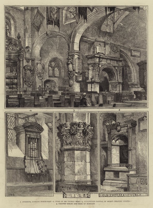 Kościół Old Chelsea autorstwa Henry William Brewer