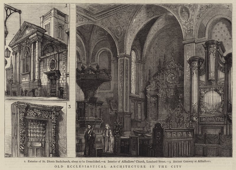 Stara architektura sakralna w mieście autorstwa Henry William Brewer