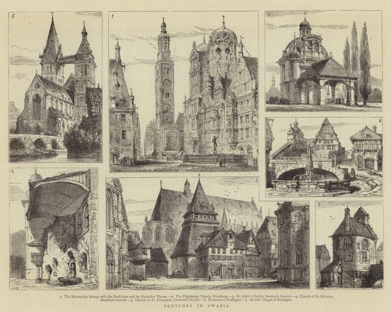 Szkice w Szwabii autorstwa Henry William Brewer