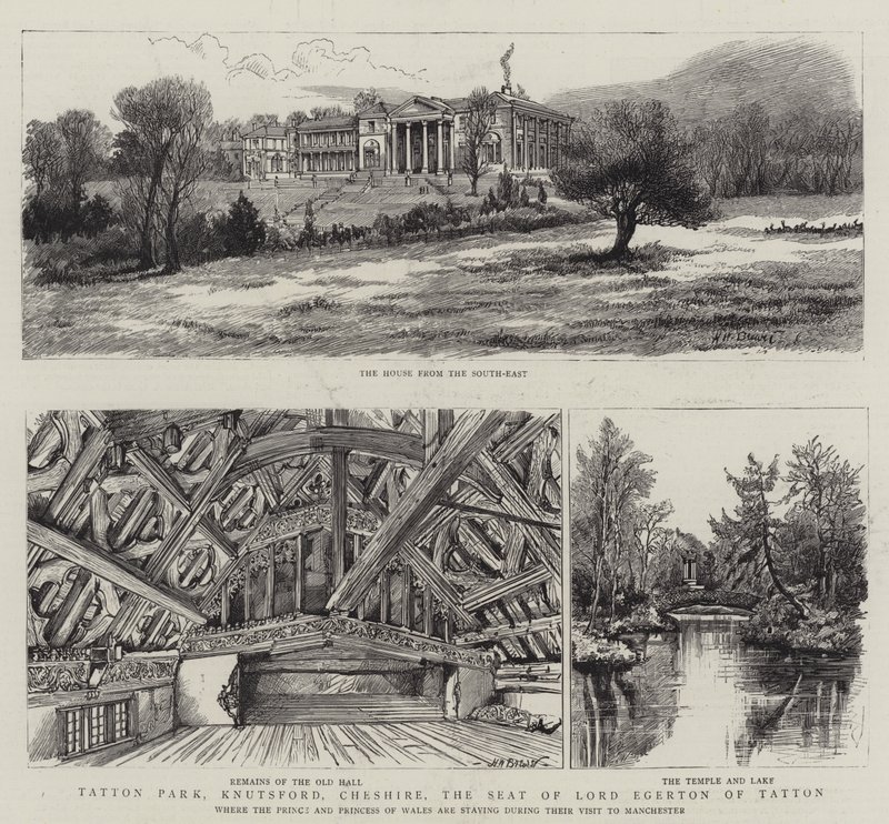 Tatton Park, Knutsford, Cheshire, siedziba Lorda Egertona z Tatton autorstwa Henry William Brewer