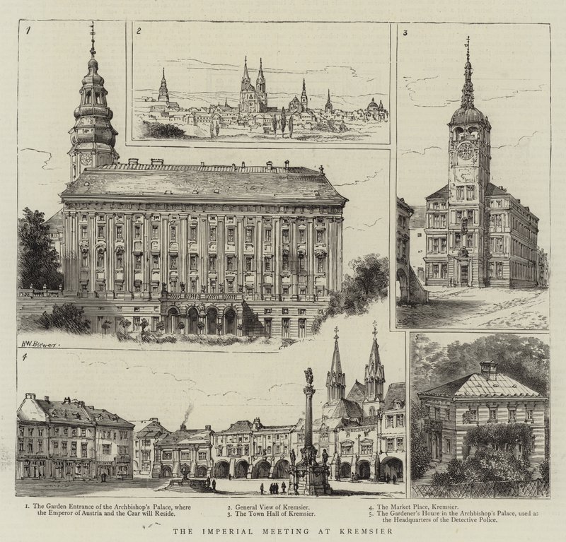 Spotkanie cesarskie w Kremsier autorstwa Henry William Brewer